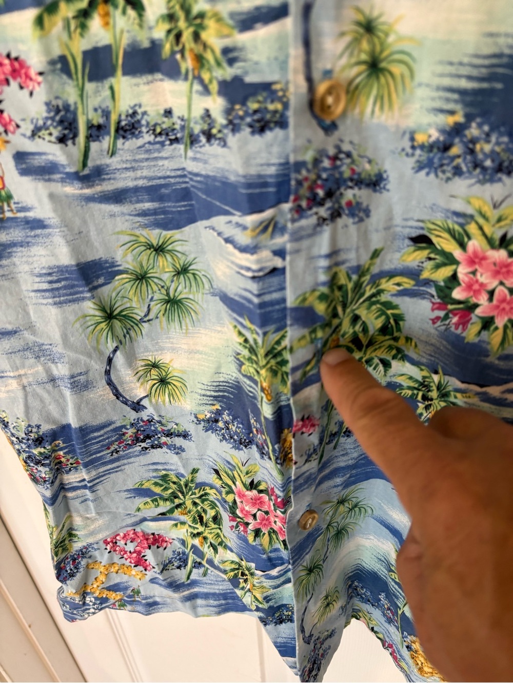 RJC Light Blue Tropical Floral Camp Shirt - Men - Picture 3 of 8